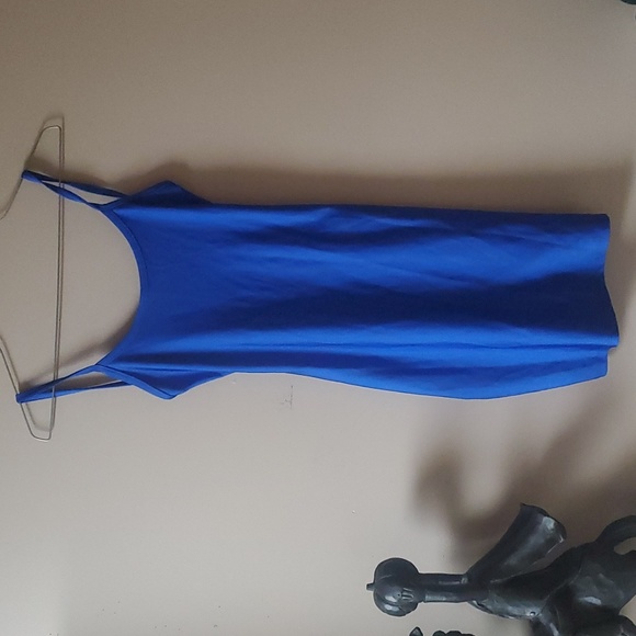Blue Low Back Dress - Picture 1 of 3